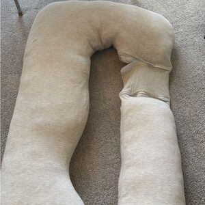 Gray U-Shaped Body Pillow